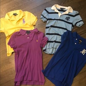 4 Ralph Lauren Polo and Rugby Short Sleeved Shirts